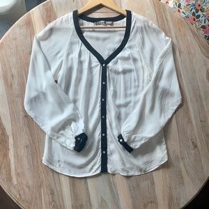 Zara Basic Long Sleeve Button Down Shirt